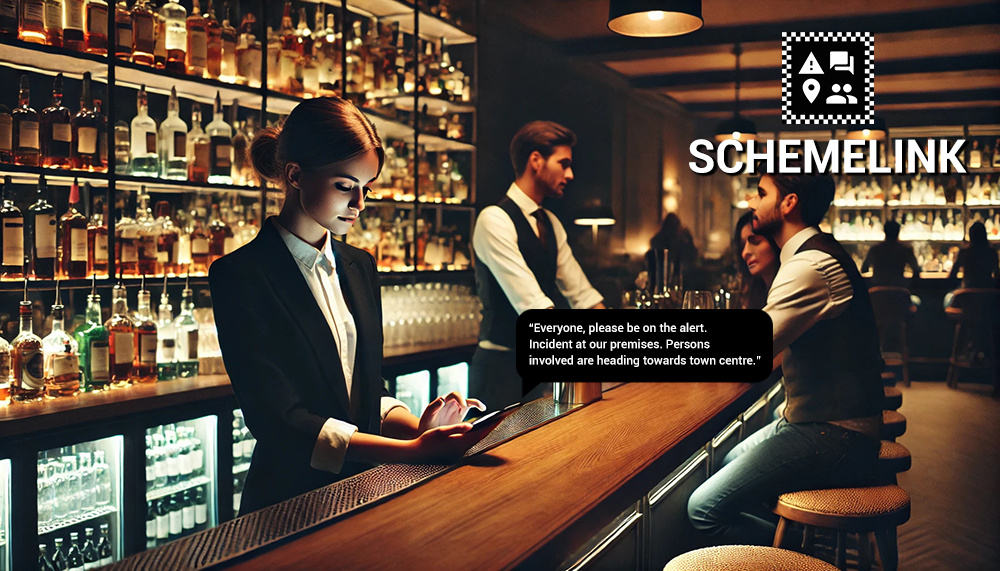 Schemelink app in a hospitality setting