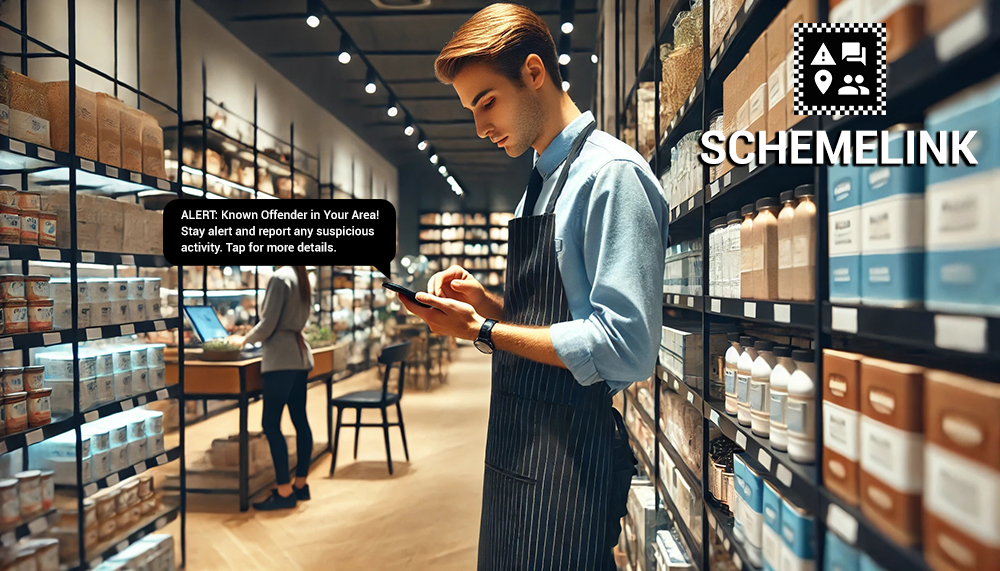 Schemelink app in a retail setting